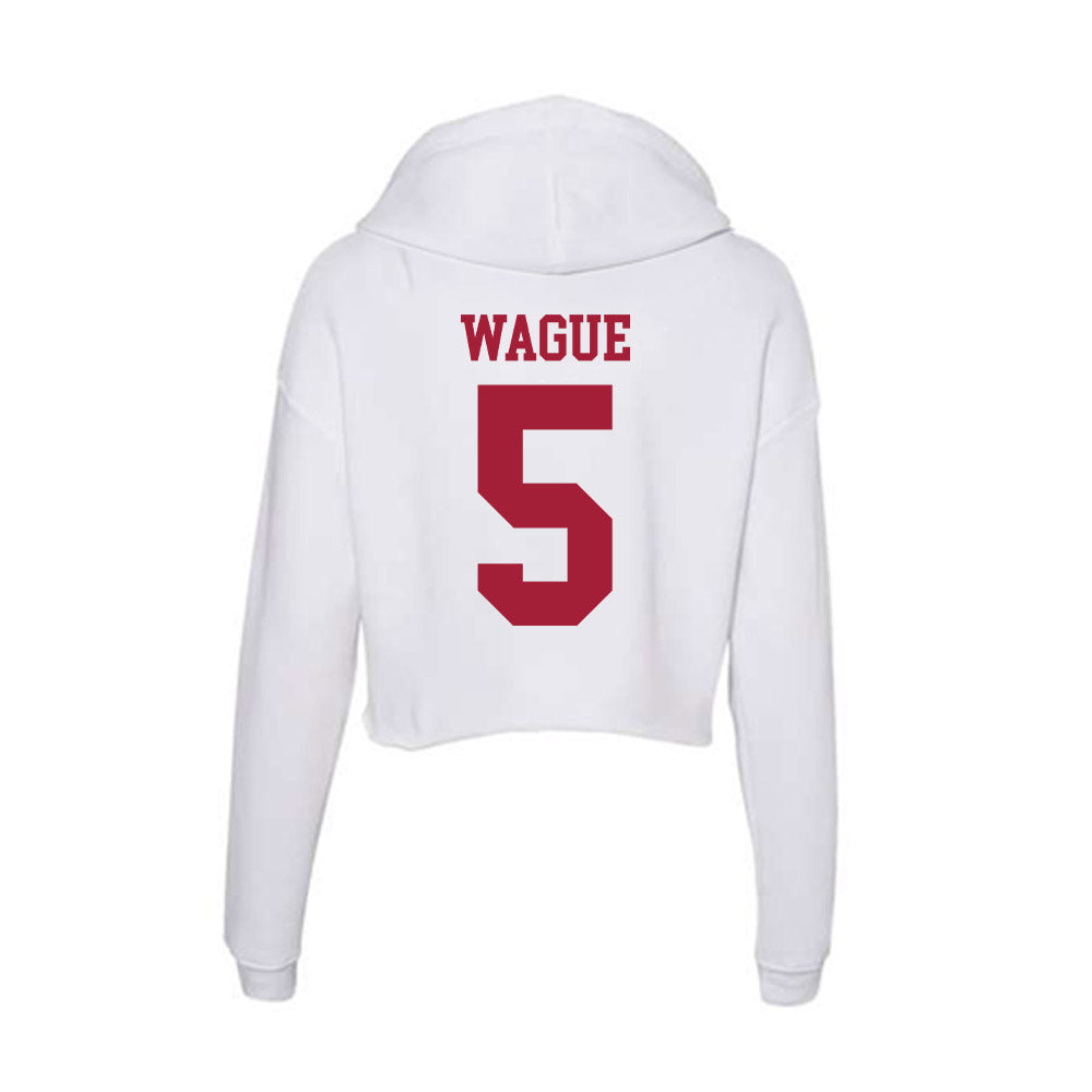 Oklahoma - NCAA Men's Basketball : Mohamed Wague - Women's Crop Fleece Hoodie-1