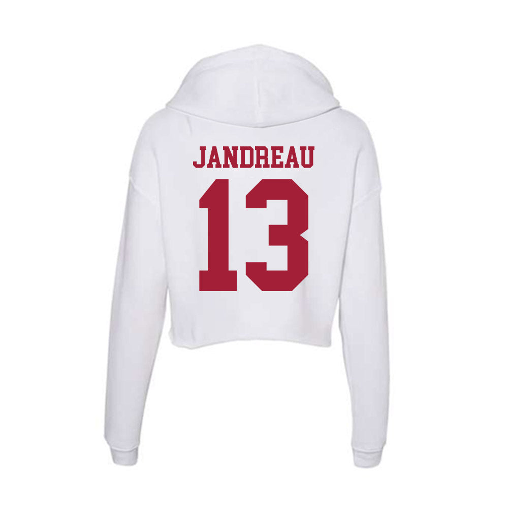 Oklahoma - NCAA Football : Niko Jandreau - Women's Crop Fleece Hoodie-1