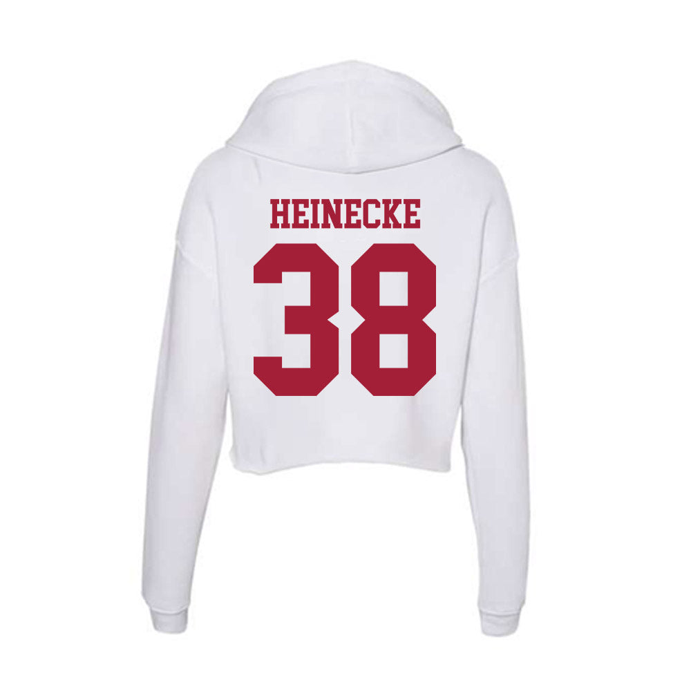 Oklahoma - NCAA Football : Owen Heinecke - Women's Crop Fleece Hooded Sweatshirt-1