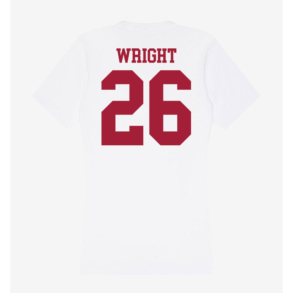 Oklahoma - NCAA Women's Soccer : Olivia Wright - Women's V-Neck T-Shirt-1