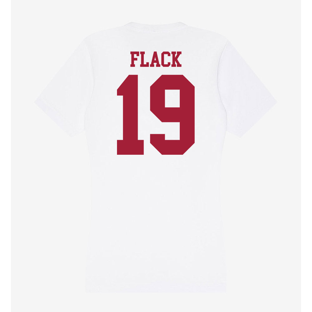 Oklahoma - NCAA Women's Volleyball : Alyssa Flack - Women's V-Neck T-Shirt-1