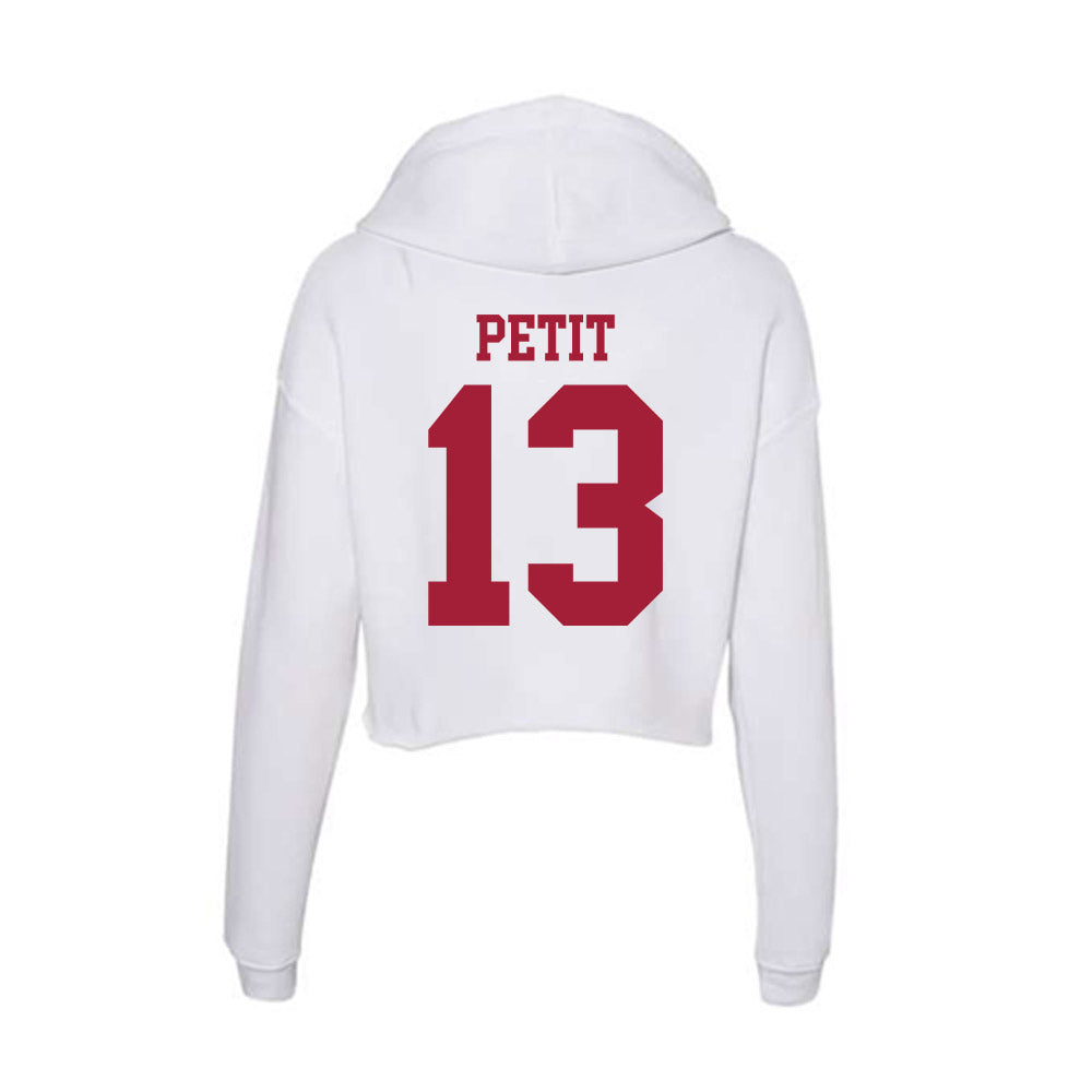 Oklahoma - NCAA Football : Jayden Petit - Women's Crop Fleece Hoodie-1