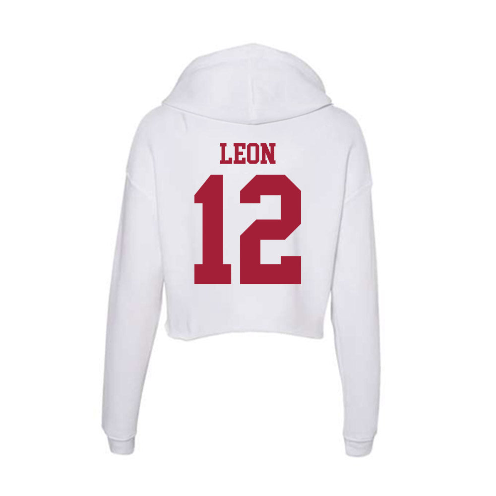 Oklahoma - NCAA Baseball : Kadyn Leon - Women's Crop Fleece Hoodie-1