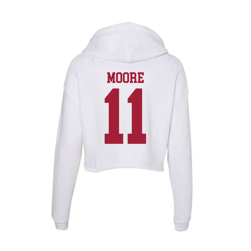Oklahoma - NCAA Football : Kristan Moore - Women's Crop Fleece Hoodie-1