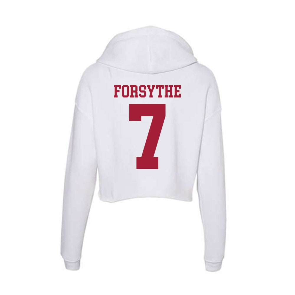 Oklahoma - NCAA Men's Basketball : Dayton Forsythe - Women's Crop Fleece Hooded Sweatshirt-1
