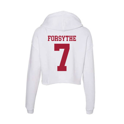 Oklahoma - NCAA Men's Basketball : Dayton Forsythe - Women's Crop Fleece Hooded Sweatshirt-1