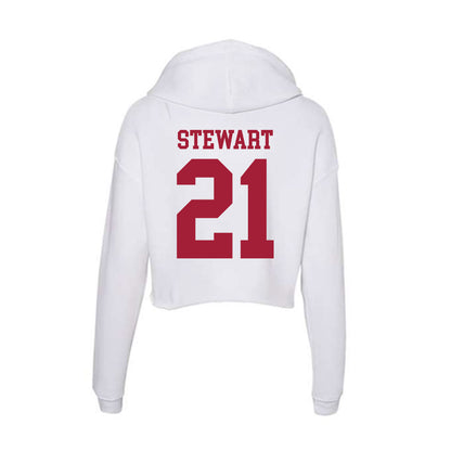 Oklahoma - NCAA Women's Basketball : Brooklyn Stewart - Women's Crop Fleece Hoodie-1