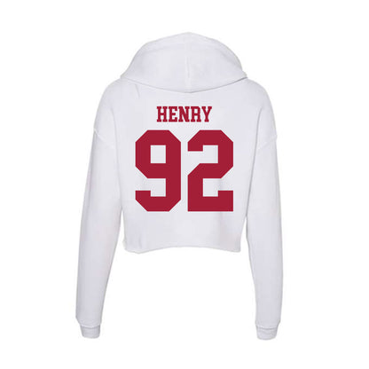 Oklahoma - NCAA Football : Jacob Henry - Women's Crop Fleece Hoodie-1
