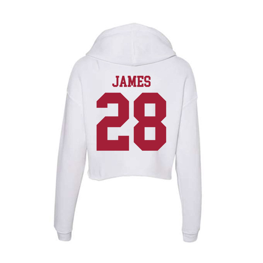 Oklahoma - NCAA Football : Marcus James - Women's Crop Fleece Hoodie-1