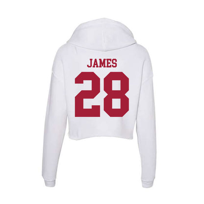 Oklahoma - NCAA Football : Marcus James - Women's Crop Fleece Hoodie-1