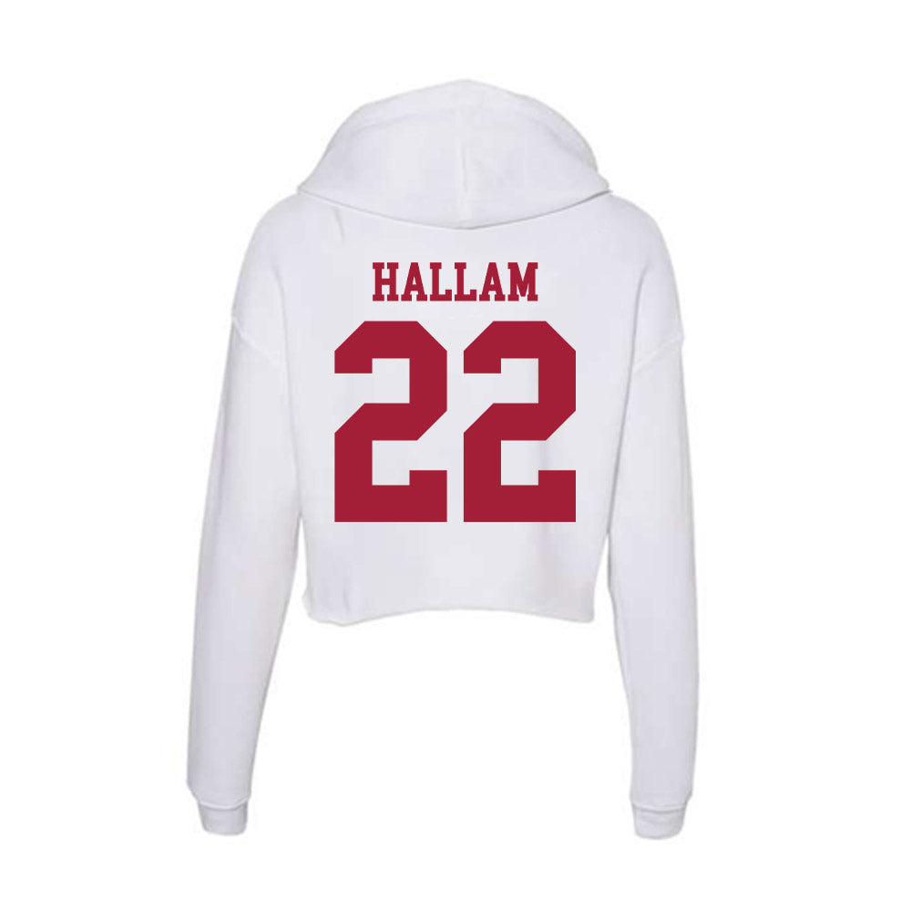 Oklahoma - NCAA Women's Soccer : Brenna Hallam - Women's Crop Fleece Hoodie-1