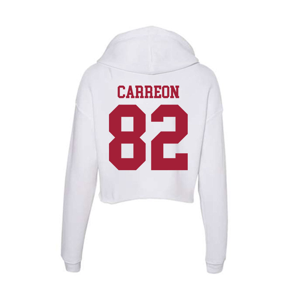 Oklahoma - NCAA Football : Ivan Carreon - Women's Crop Fleece Hoodie-1