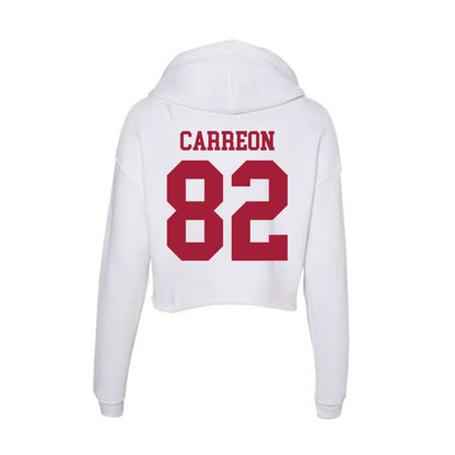 Oklahoma - NCAA Football : Ivan Carreon - Women's Crop Fleece Hoodie-1