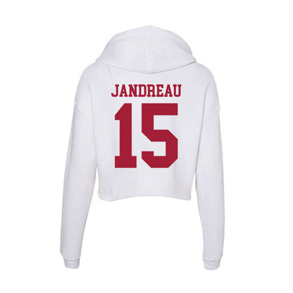 Oklahoma - NCAA Football : Beau Jandreau - Women's Crop Fleece Hoodie-1