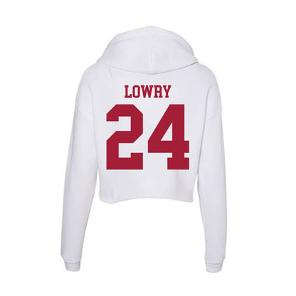 Oklahoma - NCAA Softball : Audrey Lowry - Women's Crop Fleece Hoodie-1