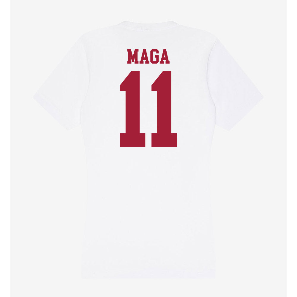 Oklahoma - NCAA Women's Volleyball : Avaya Maga - Women's V-Neck T-Shirt-1