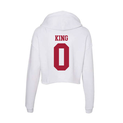 Oklahoma - NCAA Women's Volleyball : Mari King - Women's Crop Fleece Hoodie-1