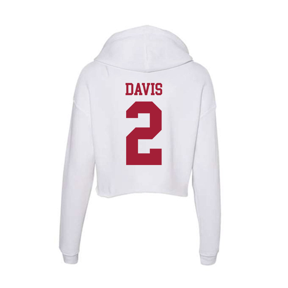 Oklahoma - NCAA Baseball : Myles Davis - Women's Crop Fleece Hoodie-1