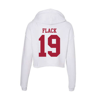 Oklahoma - NCAA Women's Volleyball : Alyssa Flack - Women's Crop Fleece Hoodie-1