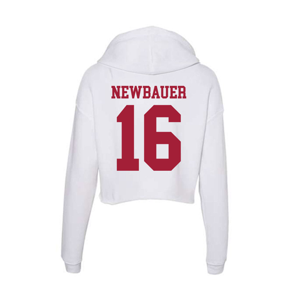 Oklahoma - NCAA Football : Whitt Newbauer - Women's Crop Fleece Hoodie-1