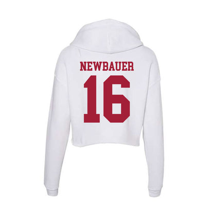 Oklahoma - NCAA Football : Whitt Newbauer - Women's Crop Fleece Hoodie-1