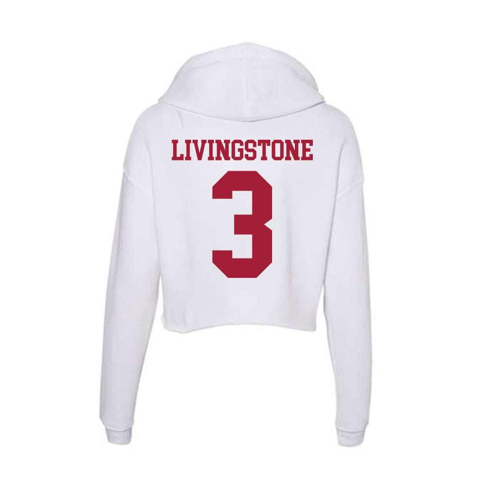 Oklahoma - NCAA Football : Parker Livingstone - Women's Crop Fleece Hoodie-1