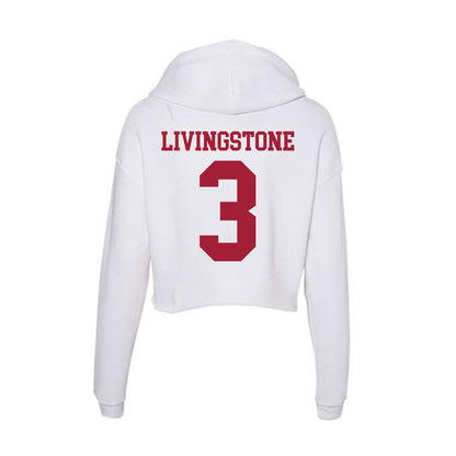 Oklahoma - NCAA Football : Parker Livingstone - Women's Crop Fleece Hoodie-1