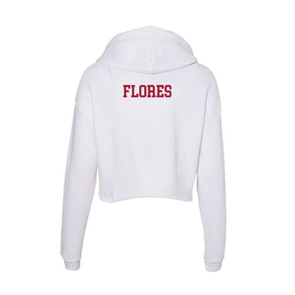 Oklahoma - NCAA Men's Gymnastics : Tyler Flores - Women's Crop Fleece Hoodie-1