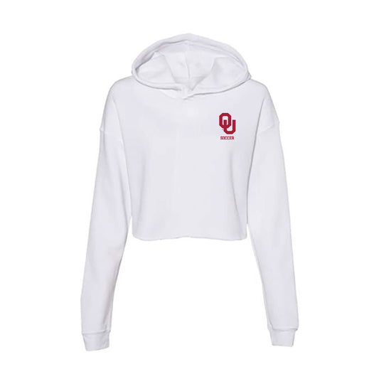 Oklahoma - NCAA Women's Soccer : Landrey Turner - Women's Crop Fleece Hooded Sweatshirt-0