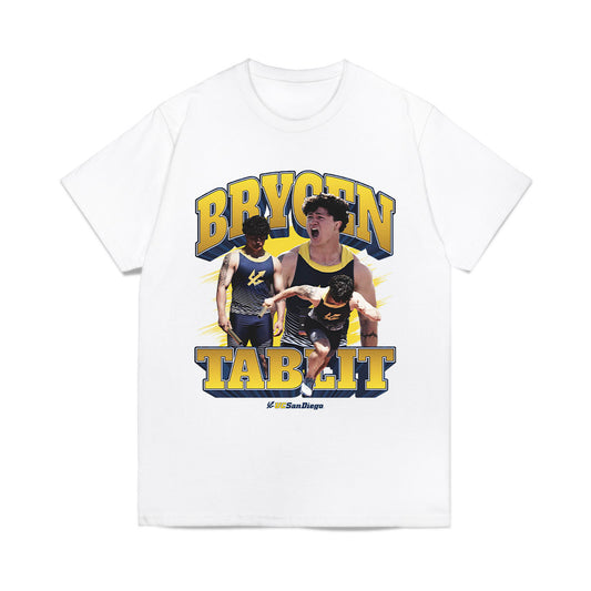 UCSD - NCAA Men's Track & Field : Brycen Tablit - Collage Comfort Colors T-Shirt-0