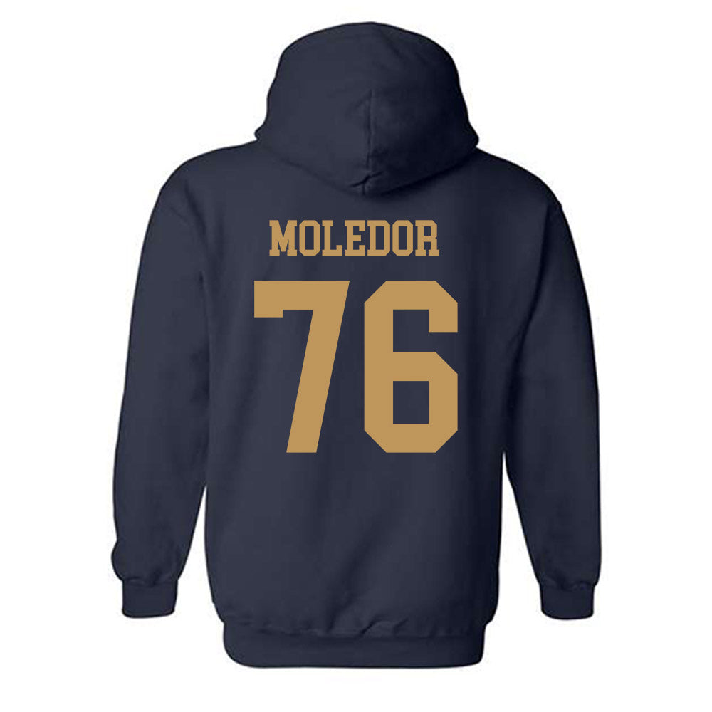 Georgia Tech - NCAA Football : Krew Moledor - Classic Shersey Hooded Sweatshirt-1