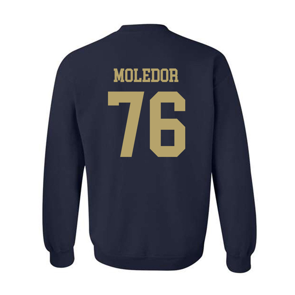 Georgia Tech - NCAA Football : Krew Moledor - Classic Shersey Crewneck Sweatshirt-1