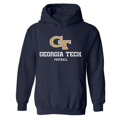 Georgia Tech - NCAA Football : Cal Keeler - Classic Shersey Hooded Sweatshirt-0