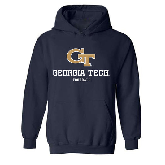 Georgia Tech - NCAA Football : Jeffar Jeannoel - Classic Shersey Hooded Sweatshirt-0