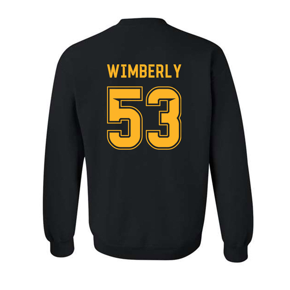 Baylor - NCAA Football : Daemian Wimberly - Blackout Shersey Crewneck Sweatshirt-1