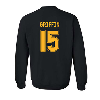 Baylor - NCAA Football : Edward Griffin - Blackout Shersey Crewneck Sweatshirt-1