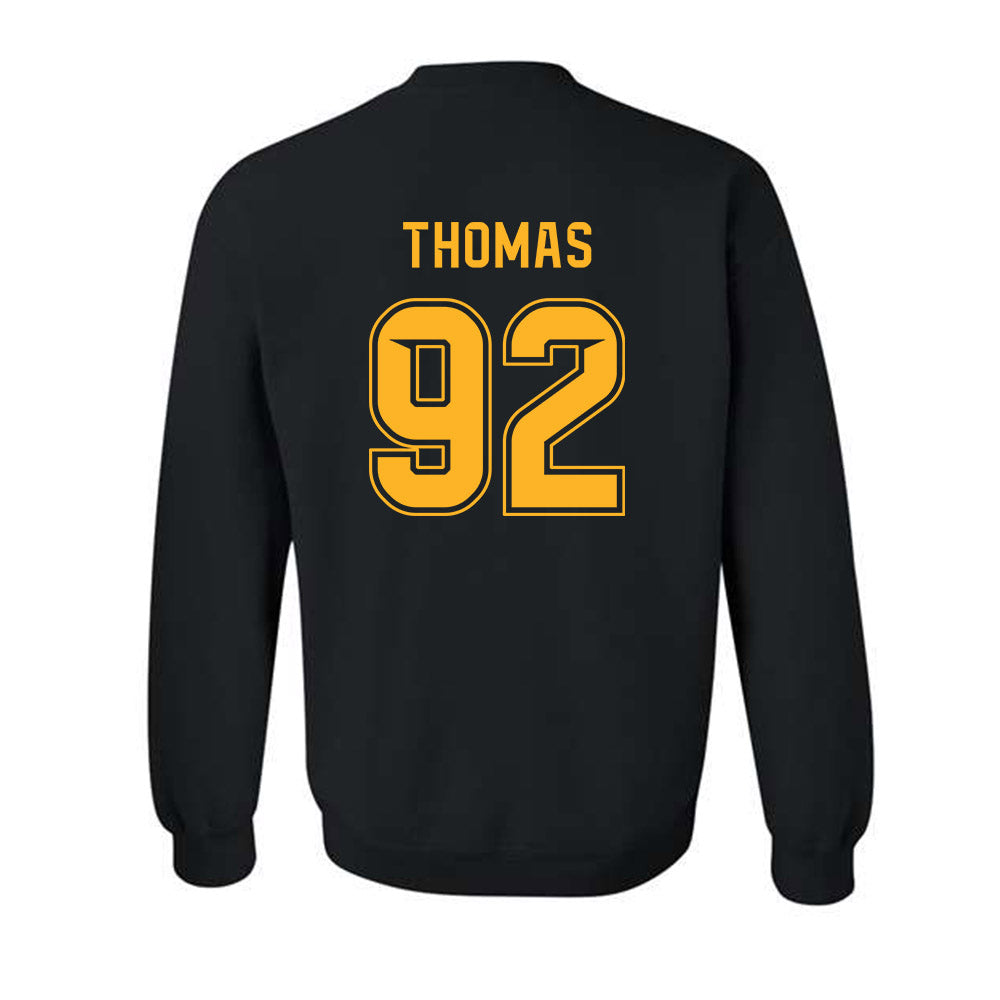 Baylor - NCAA Football : Trent Thomas - Blackout Shersey Crewneck Sweatshirt-1