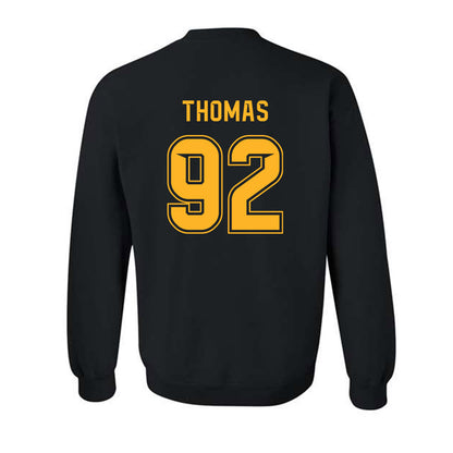 Baylor - NCAA Football : Trent Thomas - Blackout Shersey Crewneck Sweatshirt-1