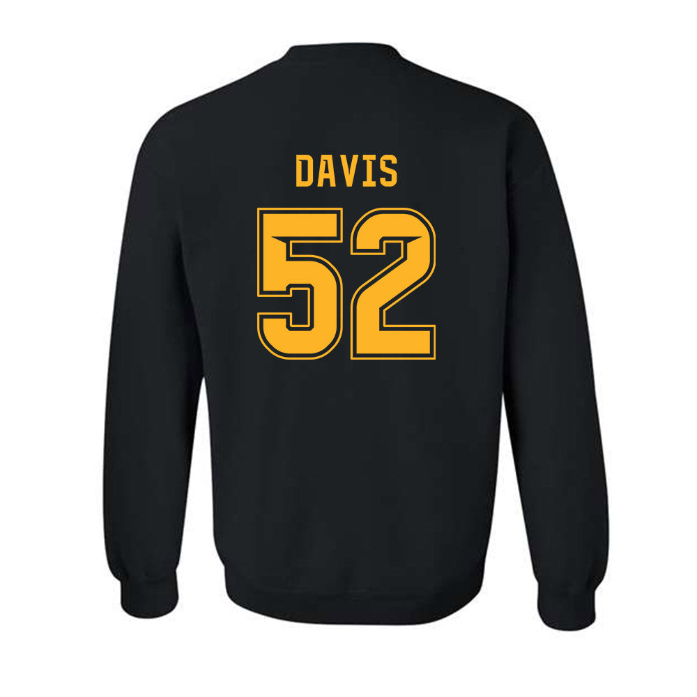 Baylor - NCAA Football : Ryan Davis - Blackout Shersey Crewneck Sweatshirt-1
