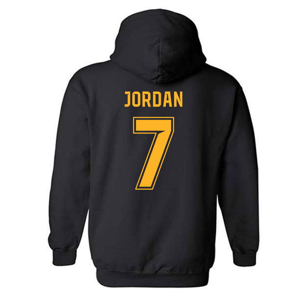 Baylor - NCAA Football : Devon Jordan - Blackout Shersey Hooded Sweatshirt-1