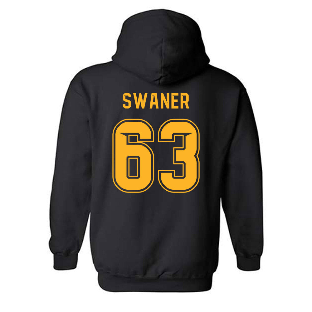 Baylor - NCAA Football : Wyatt Swaner - Blackout Shersey Hooded Sweatshirt-1