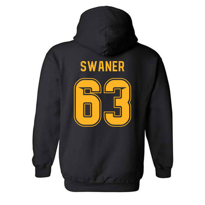 Baylor - NCAA Football : Wyatt Swaner - Blackout Shersey Hooded Sweatshirt-1
