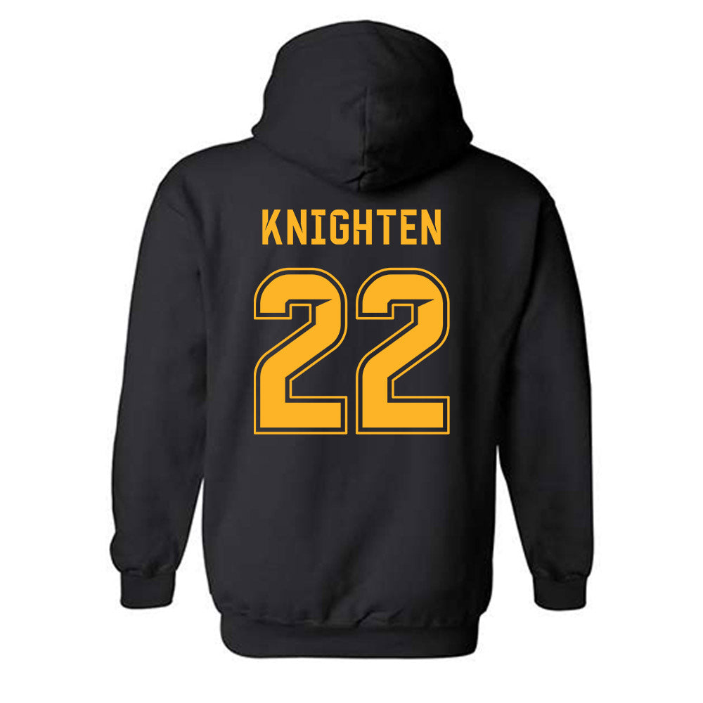 Baylor - NCAA Football : Caden knighten - Blackout Shersey Hooded Sweatshirt-1