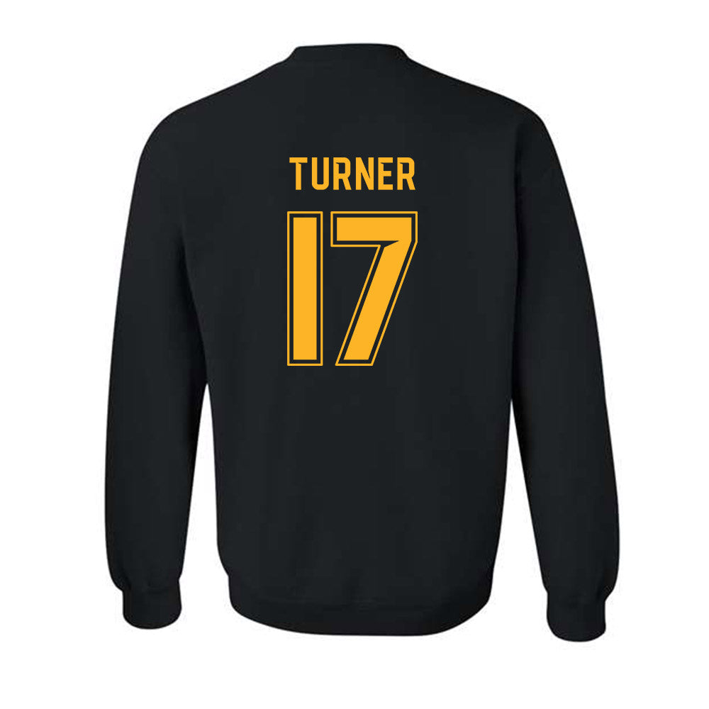 Baylor - NCAA Football : Tyler Turner - Blackout Shersey Crewneck Sweatshirt-1