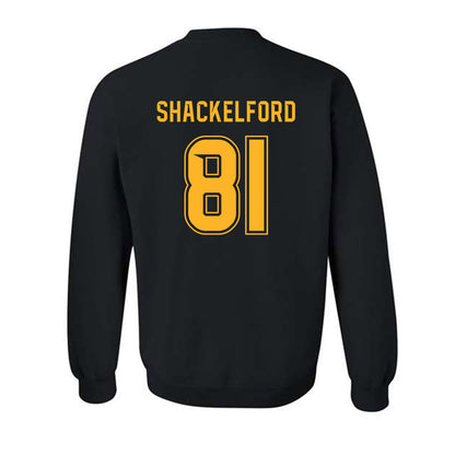 Baylor - NCAA Football : Ryne Shackelford - Blackout Shersey Crewneck Sweatshirt-1