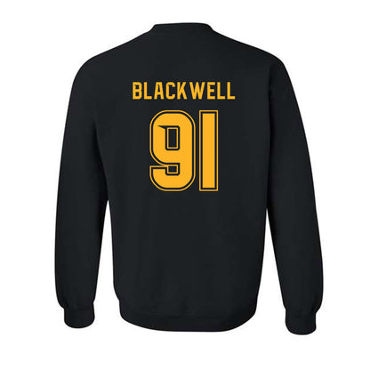 Baylor - NCAA Football : Jackson Blackwell - Blackout Shersey Crewneck Sweatshirt-1