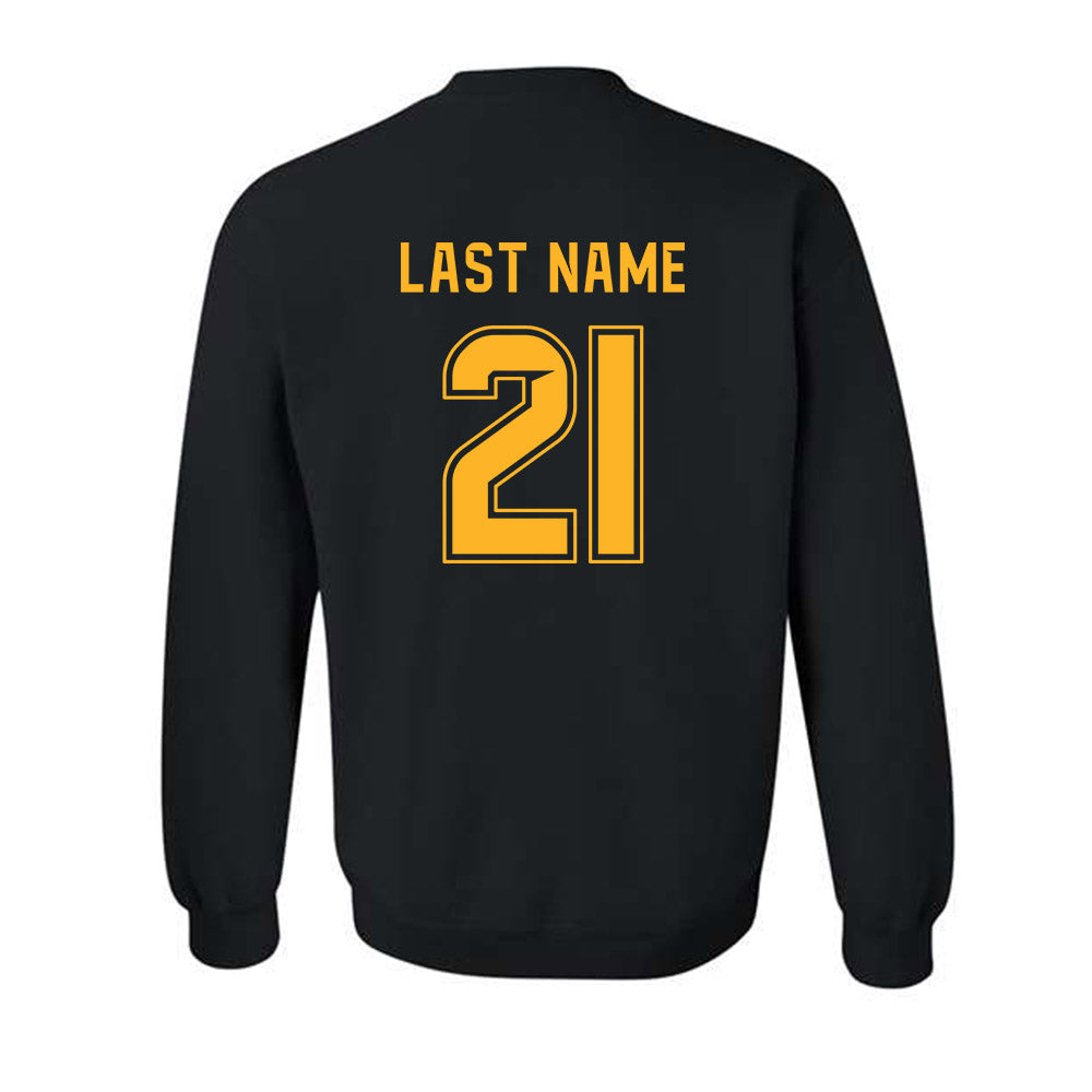 Baylor - NCAA Football : Bo Onu - Blackout Shersey Crewneck Sweatshirt-1