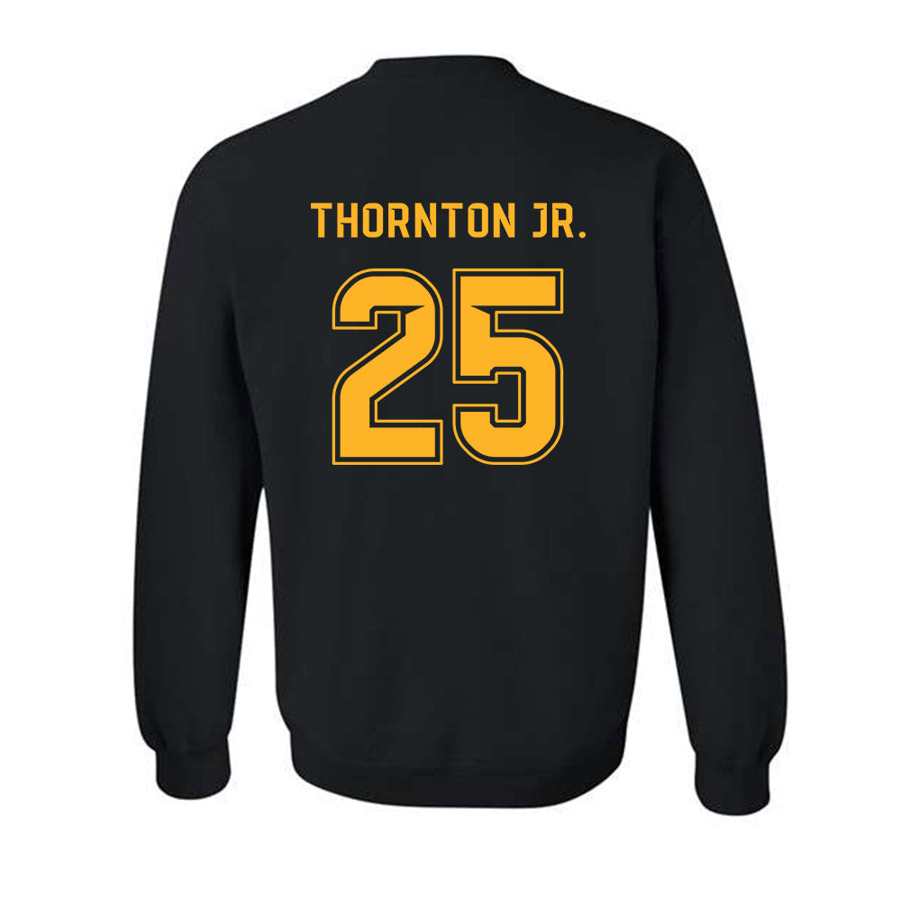 Baylor - NCAA Football : Levar Thornton Jr. - Blackout Shersey Crewneck Sweatshirt-1