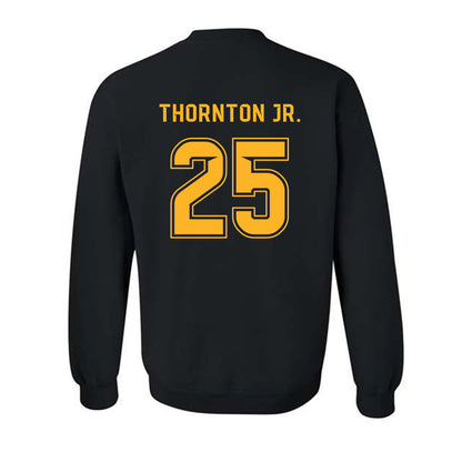 Baylor - NCAA Football : Levar Thornton Jr. - Blackout Shersey Crewneck Sweatshirt-1
