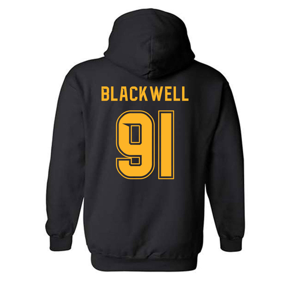 Baylor - NCAA Football : Jackson Blackwell - Blackout Shersey Hooded Sweatshirt-1